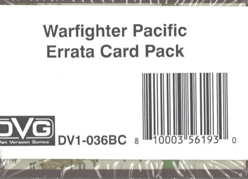 Warfighter Pacific Errata Pack